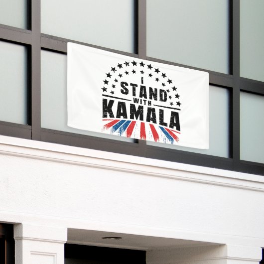 Kamala Harris Banner (Äußeres Gebäude)