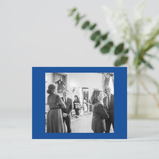 Kamala Harris & Barack Obama Postkarte (Stehend Vorderseite)