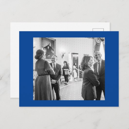 Kamala Harris & Barack Obama Postkarte (Vorne/Hinten)