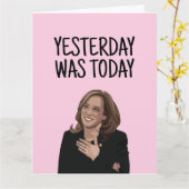 KAMALA HARRIS BIRTHDAY FUNNY GREETING KARTE (Gelbe Blume)