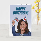 Kamala Harris Birthday Karte (Gelbe Blume)