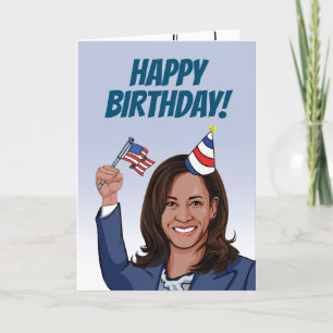 Kamala Harris Birthday Karte