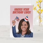 Kamala Harris Birthday Karte (Gelbe Blume)