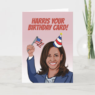 Kamala Harris Birthday Karte
