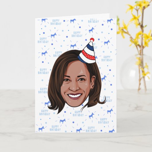 Kamala Harris Birthday Karte (Gelbe Blume)