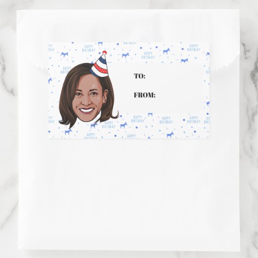 Kamala Harris Birthday Rechteckiger Aufkleber (Tasche)