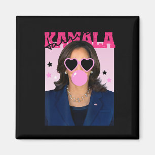 Kamala Harris bläst blubble Gum Pink Sungles Kama Magnet