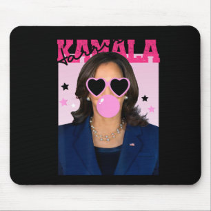 Kamala Harris bläst blubble Gum Pink Sungles Kama Mousepad