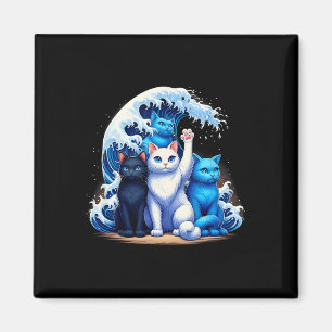 Kamala Harris Blue Cats Wave Cat Besitzer Cat Love Magnet