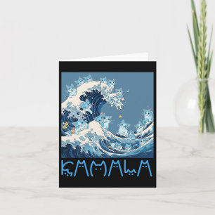 Kamala Harris Blue Cats Wave - Funny for Cat Owner Karte