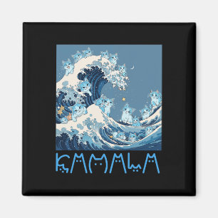 Kamala Harris Blue Cats Wave - Funny for Cat Owner Magnet