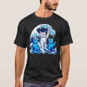 Kamala Harris Blue Cats Wave Funny for Cat Owners  T-Shirt (Vorderseite)