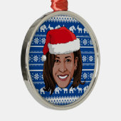 Kamala Harris Blue Holiday Keramik Ornament (Rechts)