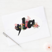 Kamala Harris Blume - Trendy Comma la Floral Ovaler Aufkleber (Umschlag)