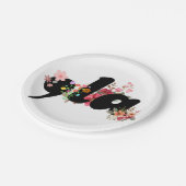 Kamala Harris Blume - Trendy Comma la Floral Pappteller (Schrägansicht)