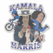 Kamala Harris Bootleg Rap Style Election Aufkleber (Vorderseite)