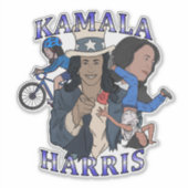Kamala Harris Bootleg Rap Style Election Aufkleber (Vorderseite)