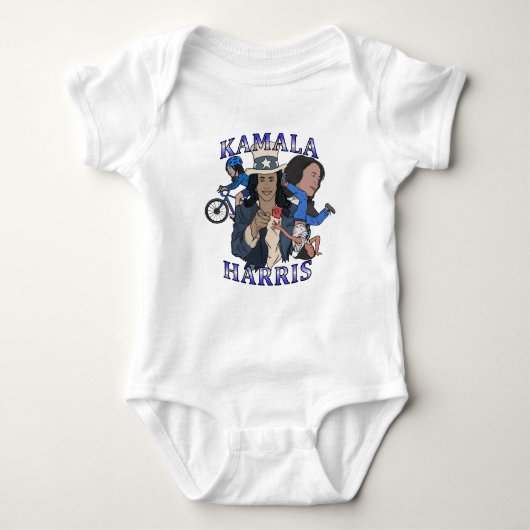 Kamala Harris Bootleg Rap Style Election Baby Strampler (Vorderseite)