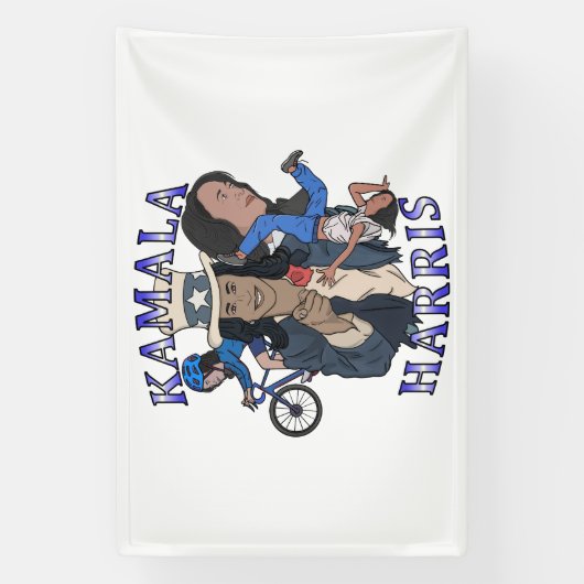 Kamala Harris Bootleg Rap Style Election Banner (Vertikal)