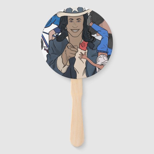 Kamala Harris Bootleg Rap Style Election Fächer (Vorderseite)