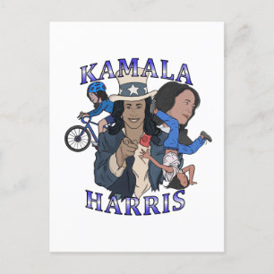 Kamala Harris Bootleg Rap Style Election Feiertagspostkarte