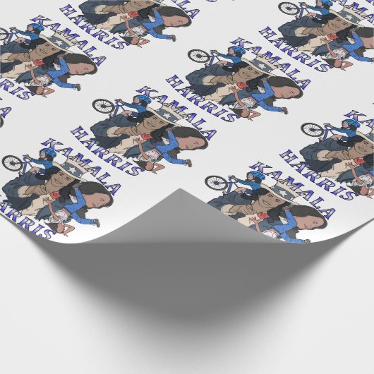 Kamala Harris Bootleg Rap Style Election Geschenkpapier (Ecke)