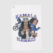 Kamala Harris Bootleg Rap Style Election Golfhandtuch (Vorderseite)