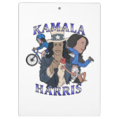 Kamala Harris Bootleg Rap Style Election Klemmbrett (Rückseite)