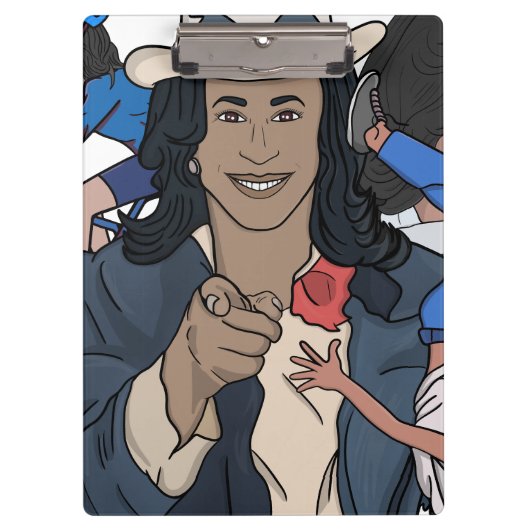 Kamala Harris Bootleg Rap Style Election Klemmbrett (Vorderseite)