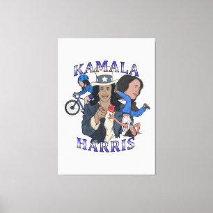 Kamala Harris Bootleg Rap Style Election Leinwanddruck