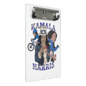 Kamala Harris Bootleg Rap Style Election Mini Klemmbrett (Schrägansicht)