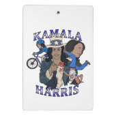 Kamala Harris Bootleg Rap Style Election Mini Klemmbrett (Rückseite)