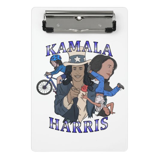 Kamala Harris Bootleg Rap Style Election Mini Klemmbrett (Vorderseite)