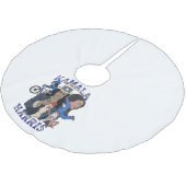 Kamala Harris Bootleg Rap Style Election Polyester Weihnachtsbaumdecke (Schrägansicht)