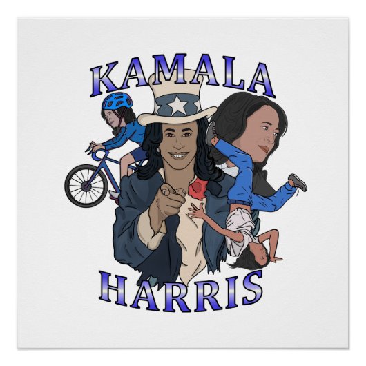 Kamala Harris Bootleg Rap Style Election Poster (Vorderseite)