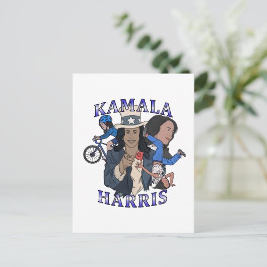 Kamala Harris Bootleg Rap Style Election Postkarte (Stehend Vorderseite)