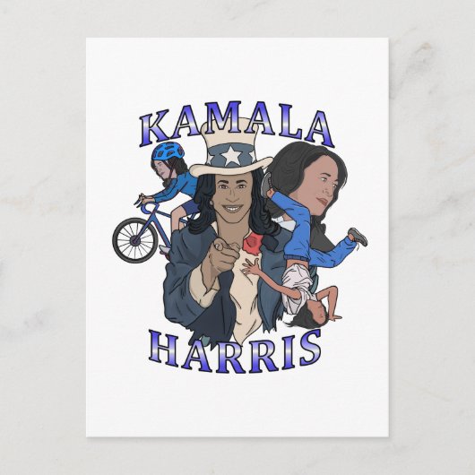 Kamala Harris Bootleg Rap Style Election Postkarte (Vorderseite)