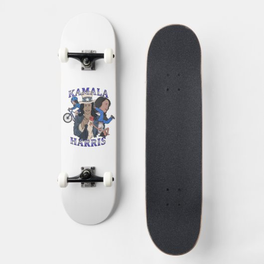 Kamala Harris Bootleg Rap Style Election Skateboard (Vorderseite)