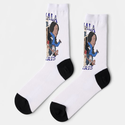 Kamala Harris Bootleg Rap Style Election Socken (Linkes Detail)