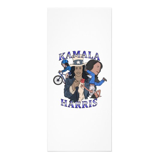 Kamala Harris Bootleg Rap Style Election Werbekarte (Hinten)