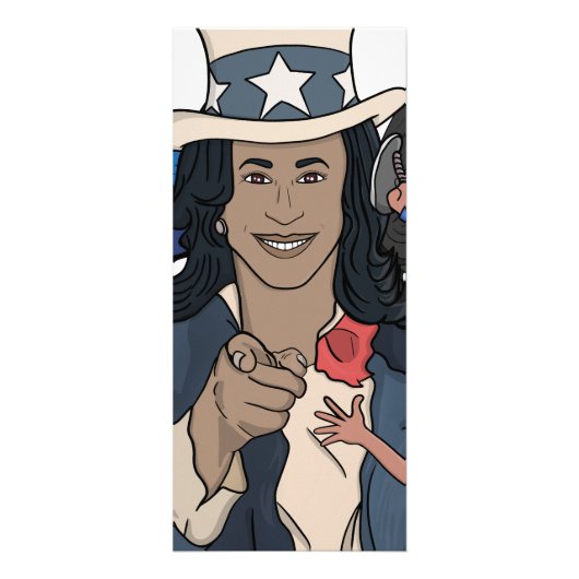 Kamala Harris Bootleg Rap Style Election Werbekarte (Vorne)