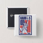 Kamala Harris Button (Vorne & Hinten)