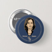 Kamala Harris Button (Vorne & Hinten)