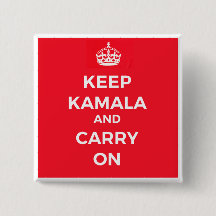 Kamala Harris Button Behalte Calm