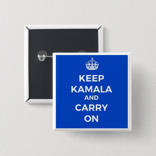 Kamala Harris Button- Behalten Calm Button (Vorne & Hinten)