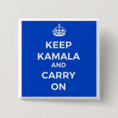 Kamala Harris Button- Behalten Calm Button (Vorderseite)
