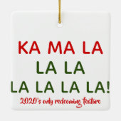 Kamala (Harris) Carol Keramik Keramikornament (Rückseite)