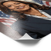 Kamala Harris Cartoon Fotodruck (Ecke)
