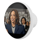 Kamala Harris Cartoon Keramikknauf (Rechts)