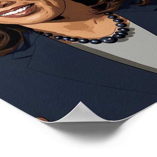 Kamala Harris Cartoon Poster (Ecke)